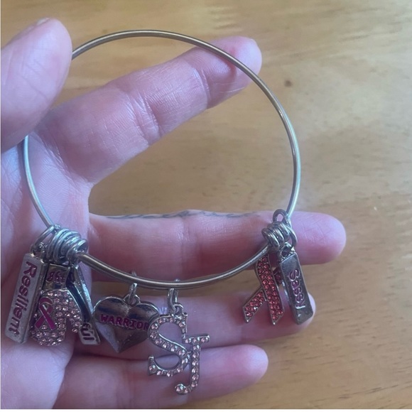 Sassy Jones Breast Cancer Awareness charm bracelet - Picture 2 of 5